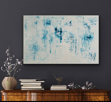 Load image into Gallery viewer, &#39;Large White and Blue With Frame&#39; - SOLD
