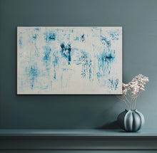 Load image into Gallery viewer, &#39;Large White and Blue With Frame&#39; - SOLD
